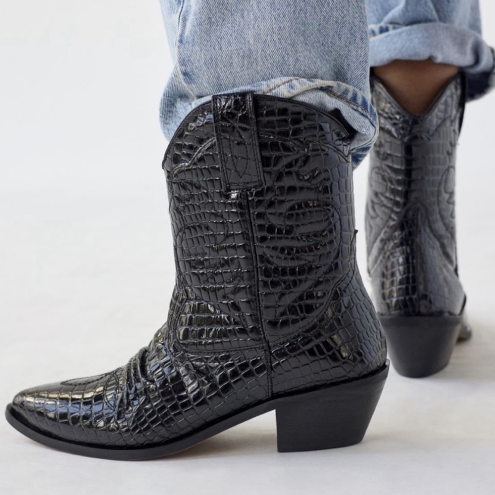 Urban Outfitters Croc Cowboy Boots